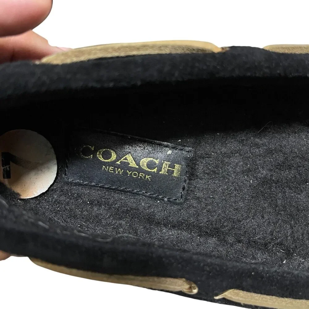 Coach 7 Suede Fur lined Antonia‎ Pull On Moccasin